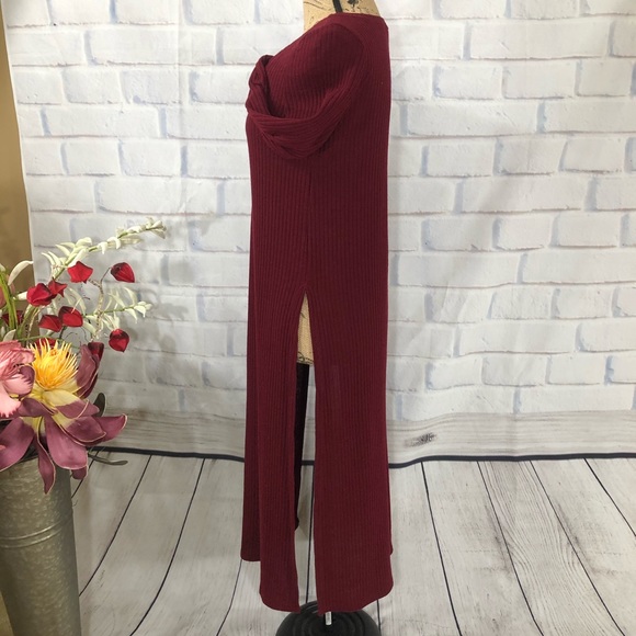 Love Riche Sweaters - Love Riche Long Line Open Slitted Sweater Tunic